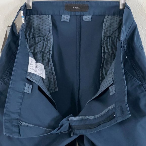 Brax Belleville Cotton Stretch Blend Shorts in Blue Men's Size 40 - Picture 8 of 8